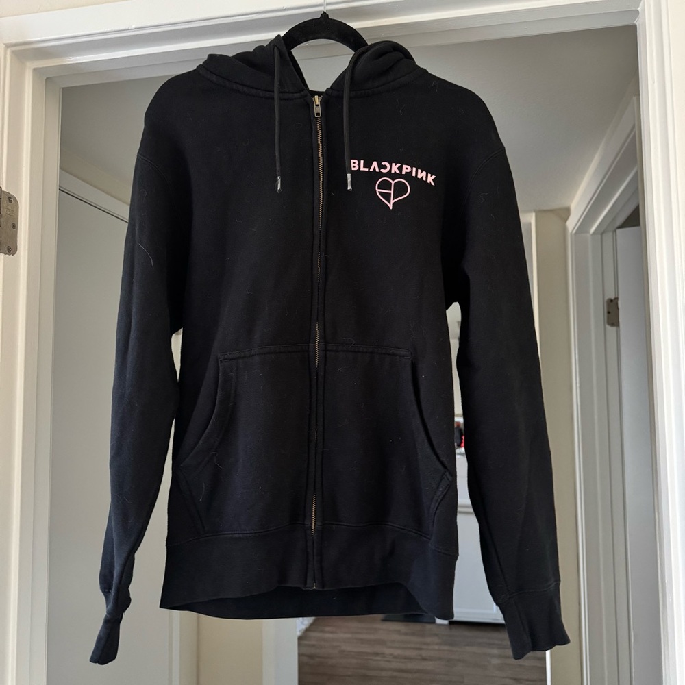 blackpink deadline tour merch zip up hoodie